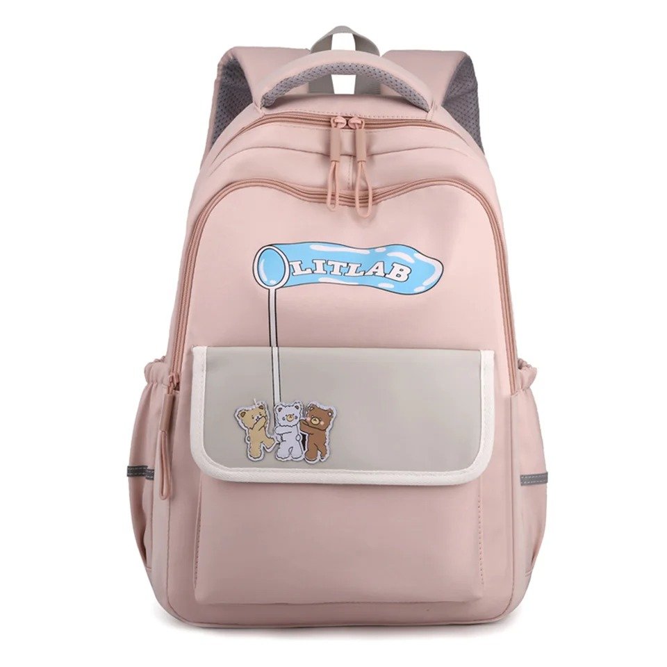Letter Cute Schoolbag Women's Color Contrast Patchwork Backpack product image (1)