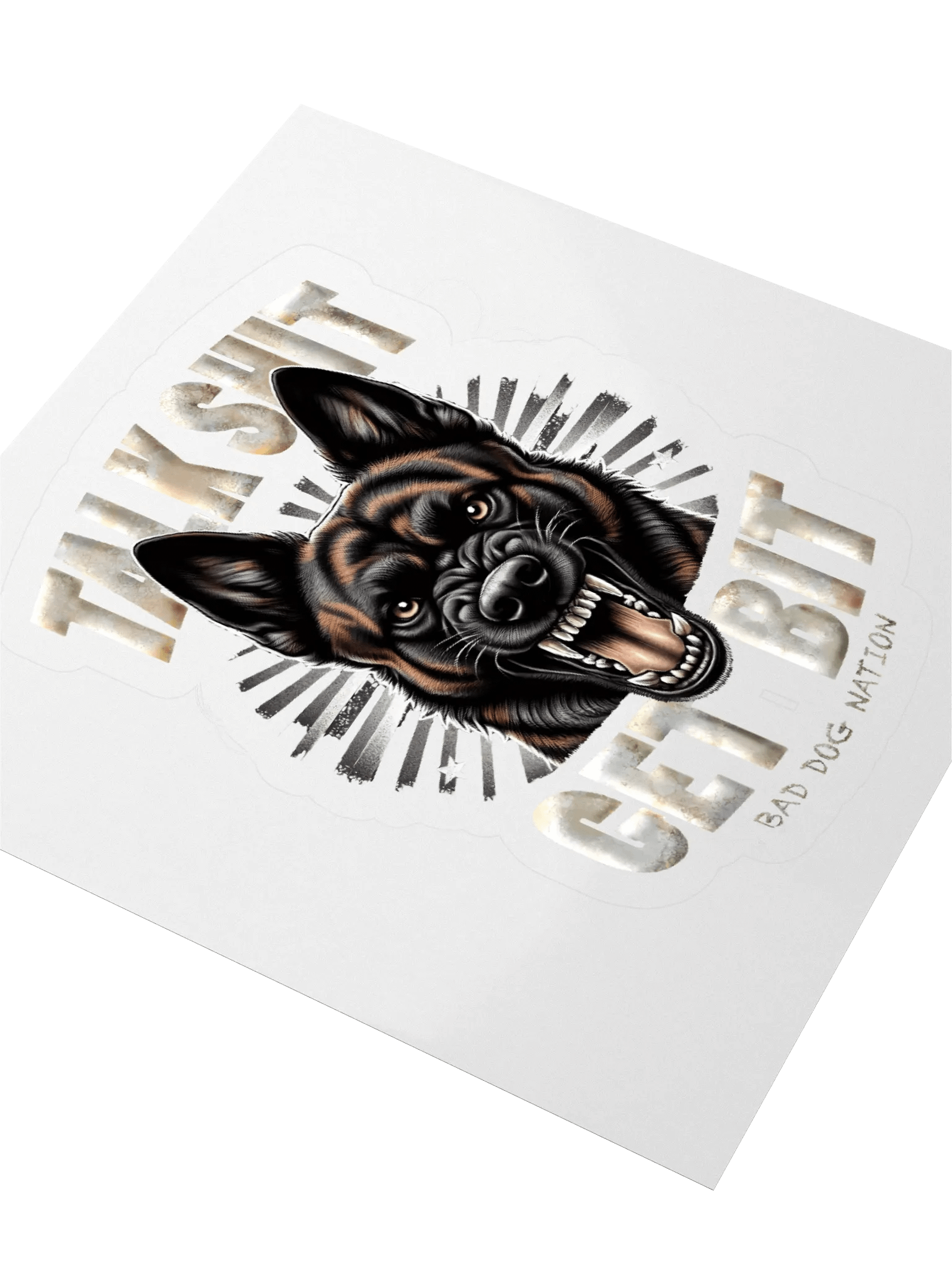 Talk Sh*t Get Bit Dutch Shepherd Sticker product image (8)