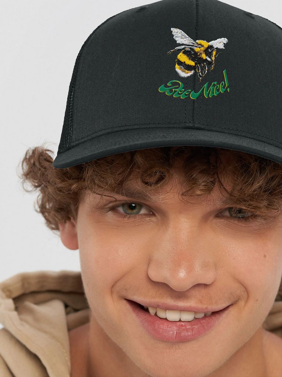 Buzzworthy Bee Nice Trucker Hat product image (60)