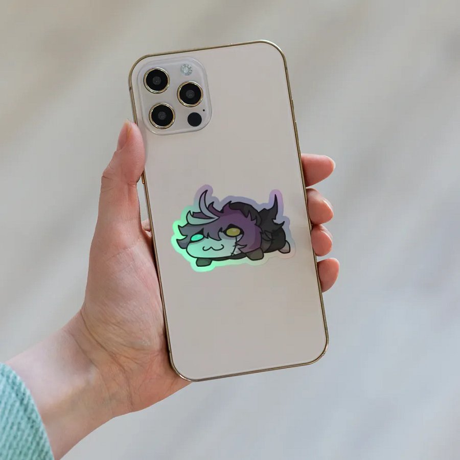 Nekri Frog Stare Holographic Sticker product image (6)