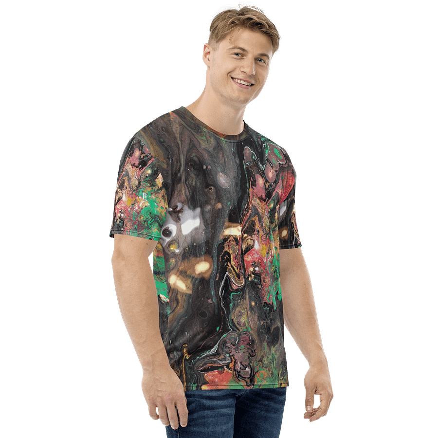 Bucket of paint creates galaxies - Customizable All-Over Print Tee product image (4)