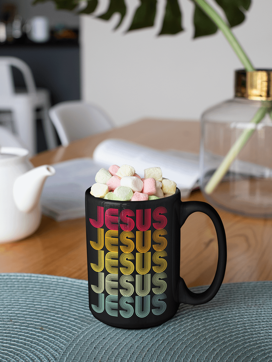 Retro Reverence: Visible Spectrum of Jesus Coffee Mug product image (1)
