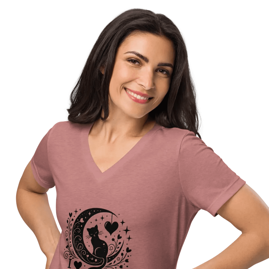 I Love Black Cats V-Neck (New Edition) product image (23)