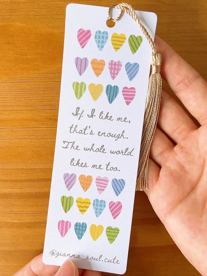 I like myself | Glitter Affirmation Bookmark product image (2)