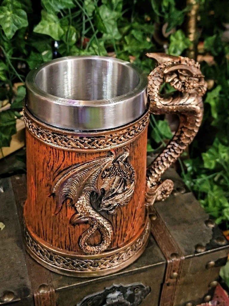 The Armored Kingdom Walnut Brown Battleborn Dragon Mug product image (5)