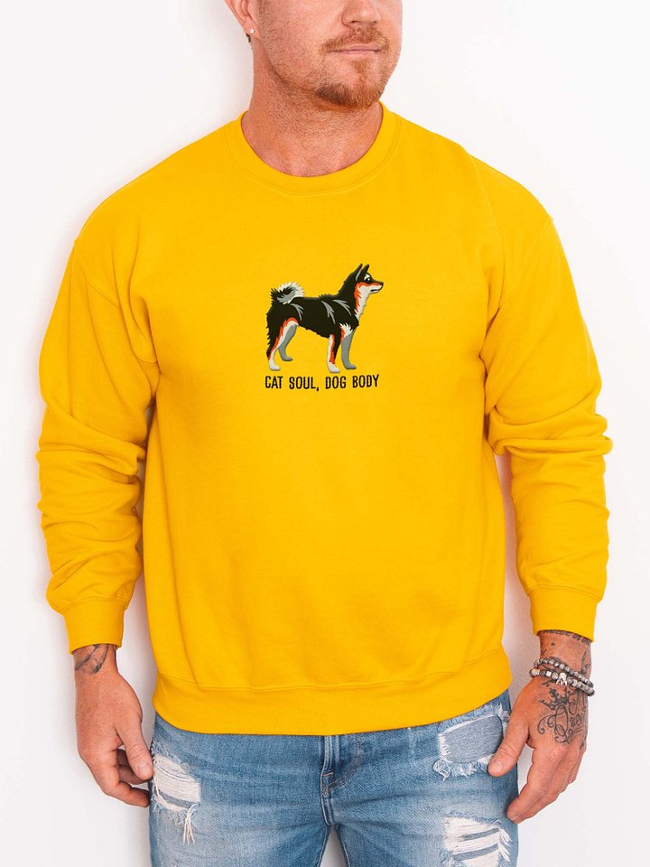 Cat Soul, Dog Body Sweatshirt (Embroidered) of a Japanese Shiba Inu(Tricolor) product image (2)