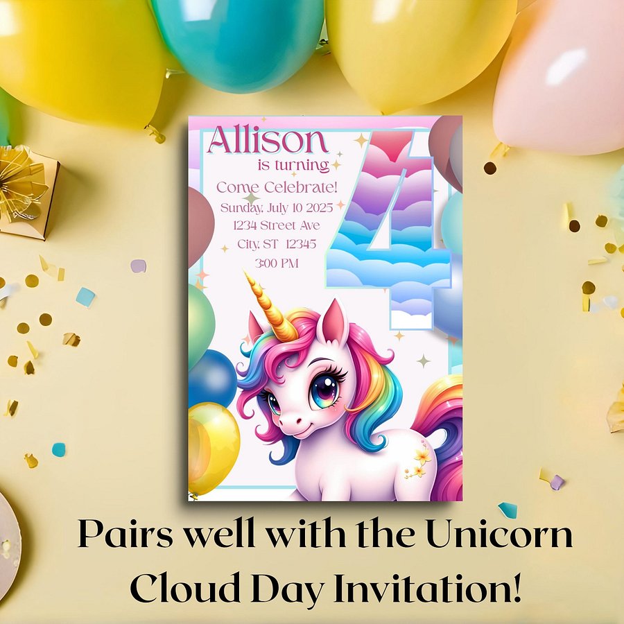 Fonts Clipart | Unicorn Cloud Clipart Font | Unicorn Customized Font | Customized Clipart Sign Font | Invitation Personalized Gift Font product image (6)