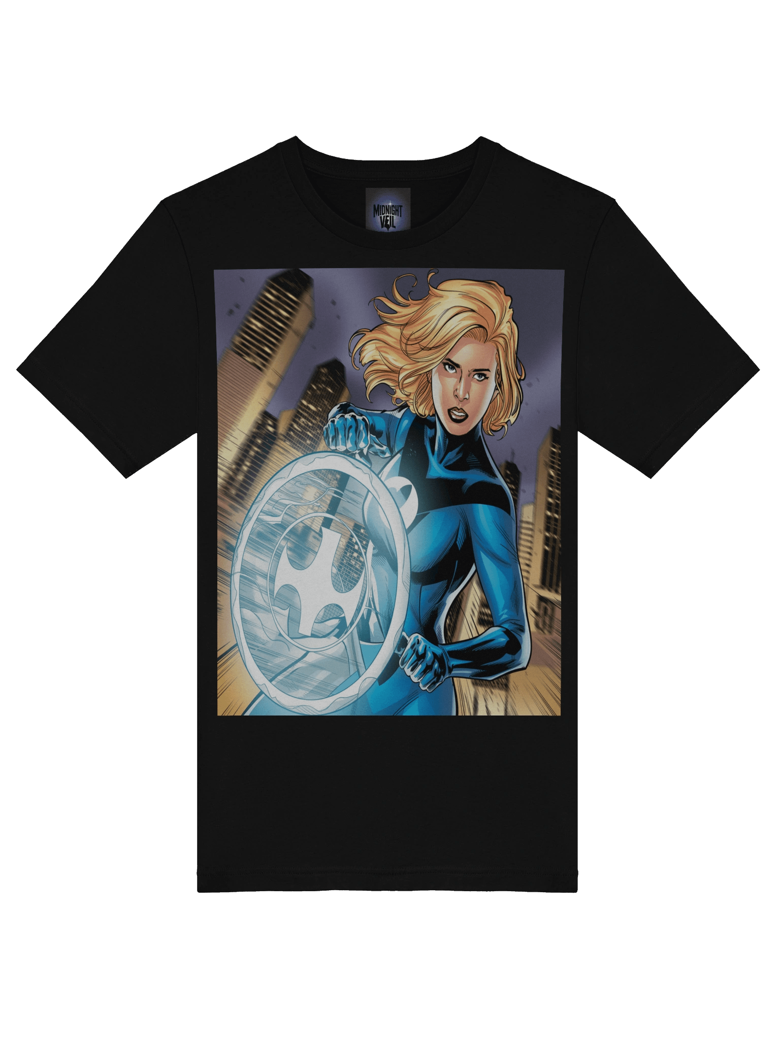 Invisible Woman Phantom Shield Supersoft T-Shirt – Veiled Force Vortex product image (7)