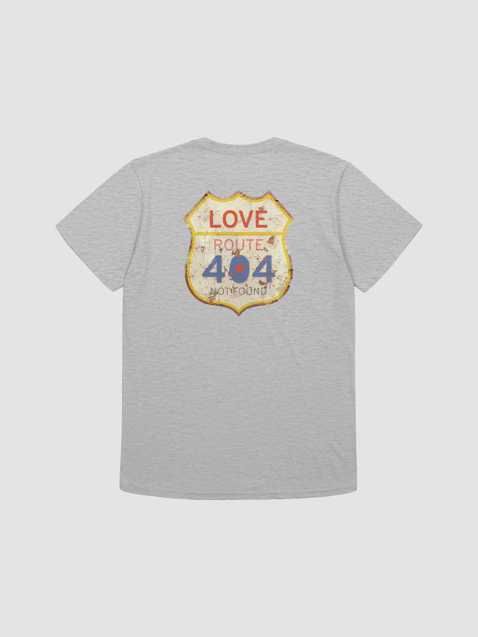 Love Route 404 Not Found Retro Style (Back Side) Gildan Unisex Softstyle T-Shirt product image (67)