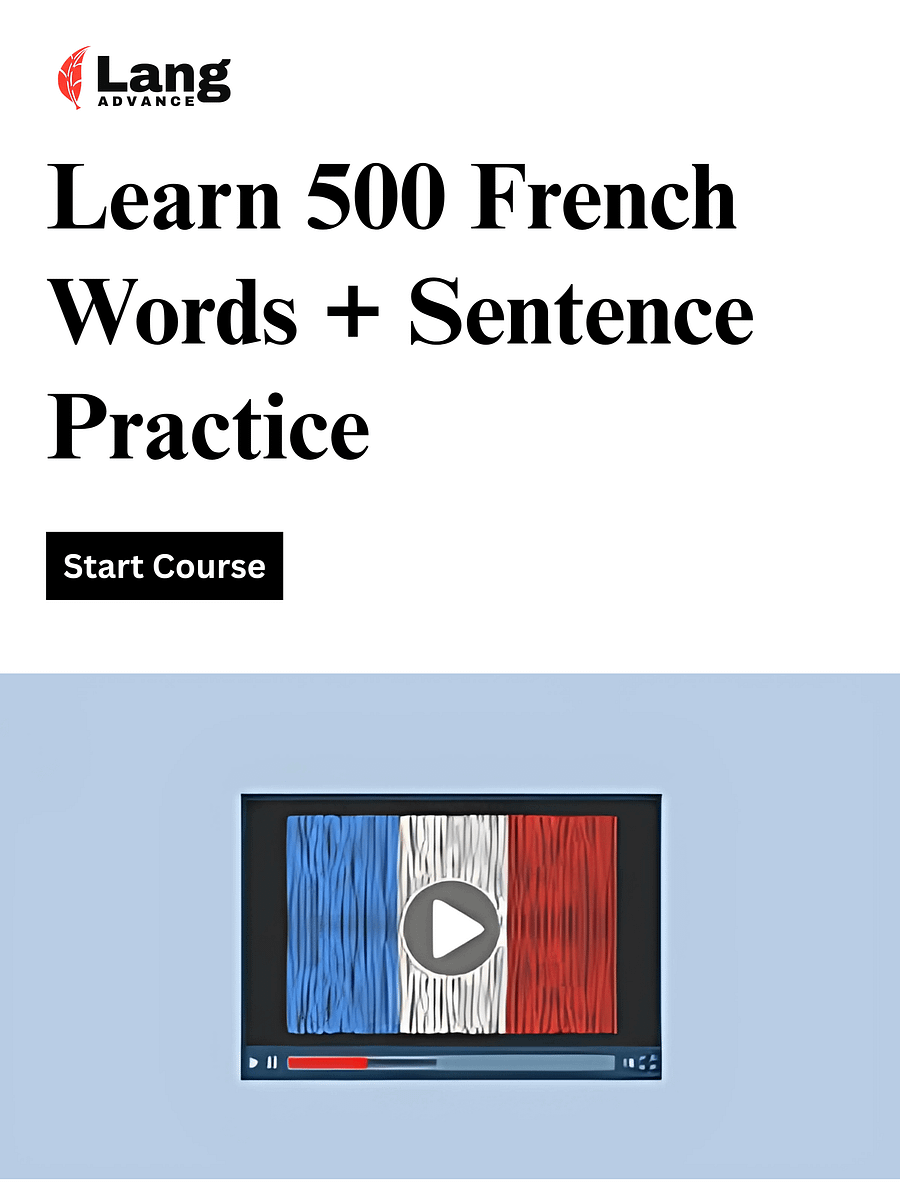 Learn 500 French Words with Flashcards and Make Sentences product image (1)