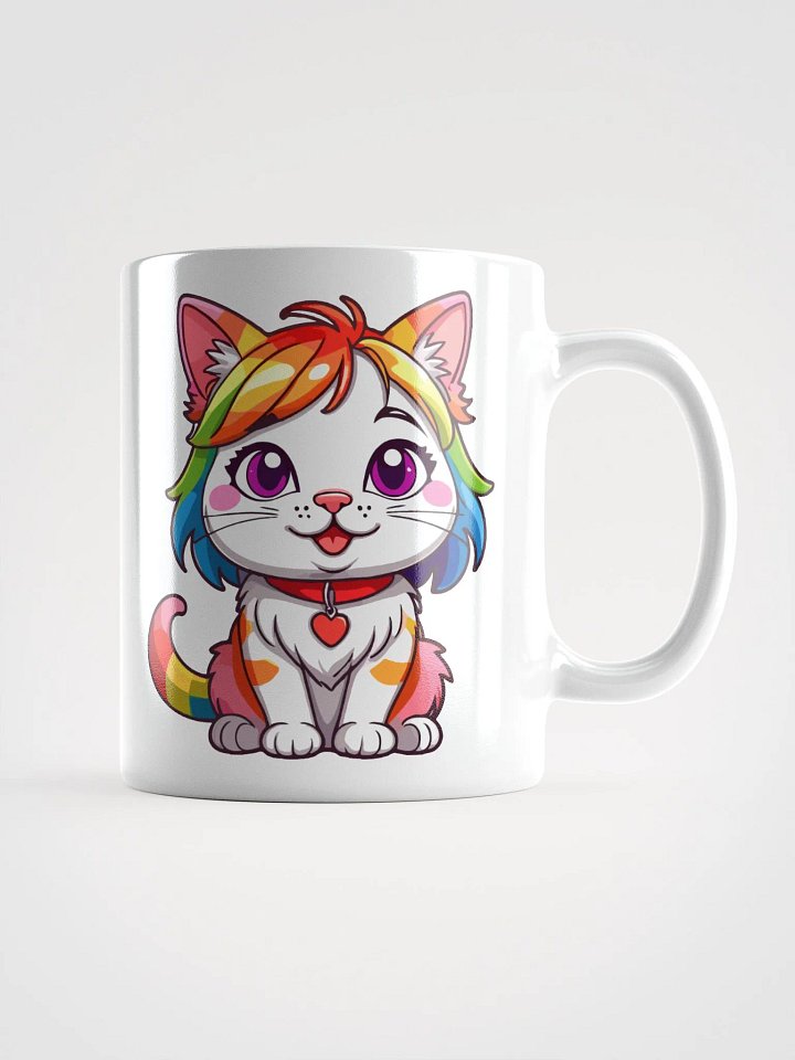 Cute Rainbow Color Cat 2 , Mug product image (1)
