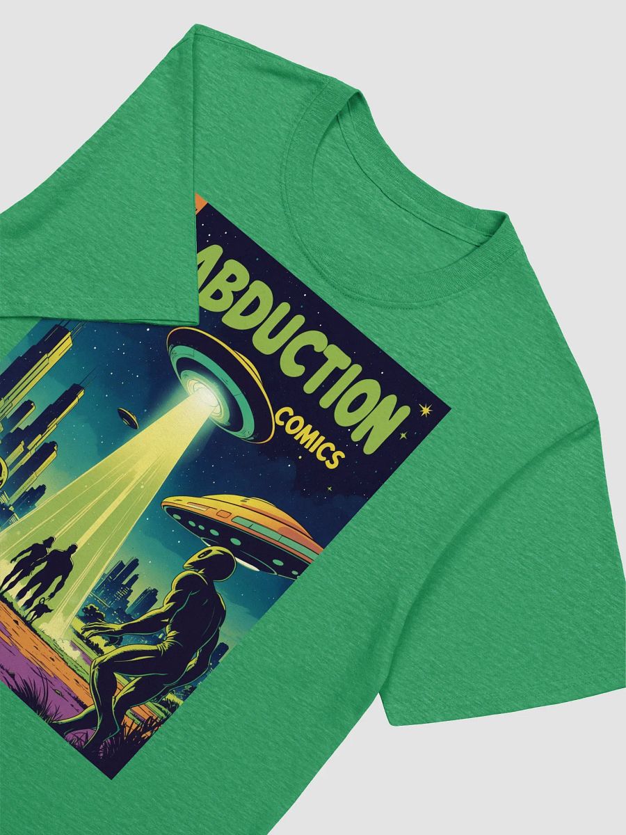 1970s Sci-Fi Comic T-Shirt – Retro Alien Abduction Art product image (47)