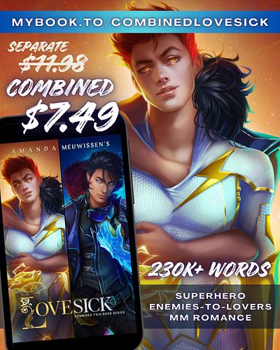 Did you know you can get a combined version of my #superhero #EnemiesToLovers #mmromance duet Lovesick for a HUGE discount co...