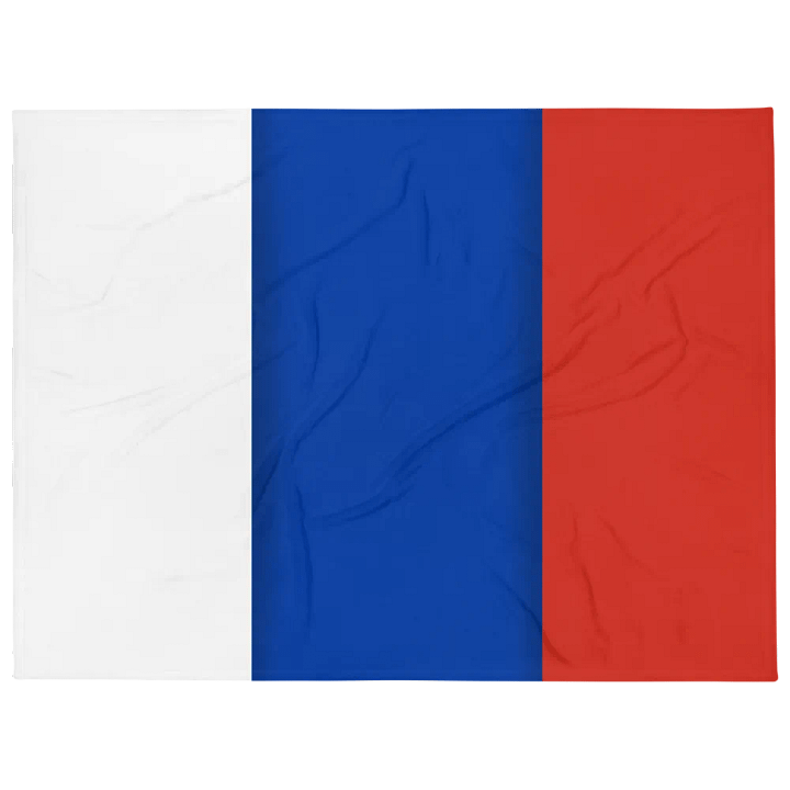 White Blue Red Flag Colored Throw Blanket product image (1)