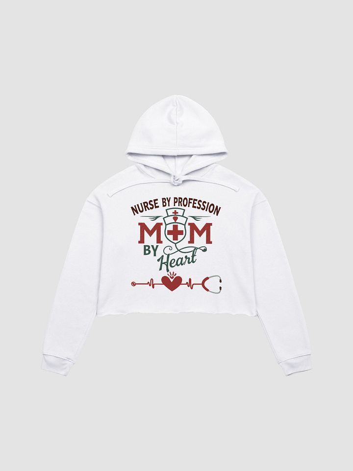 Mom by Heart Nurse Crop Hoodie product image (3)