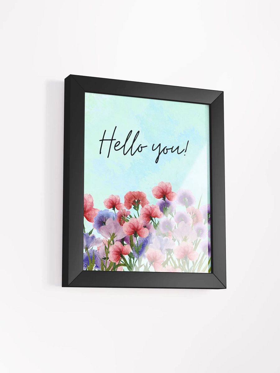 Hello you! Flowers on an Abstract background wall art - 8 x 10 inches product image (2)