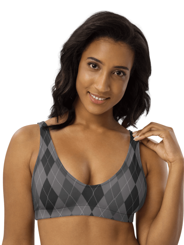 Black Argyle Paradise Bikini Top product image (3)