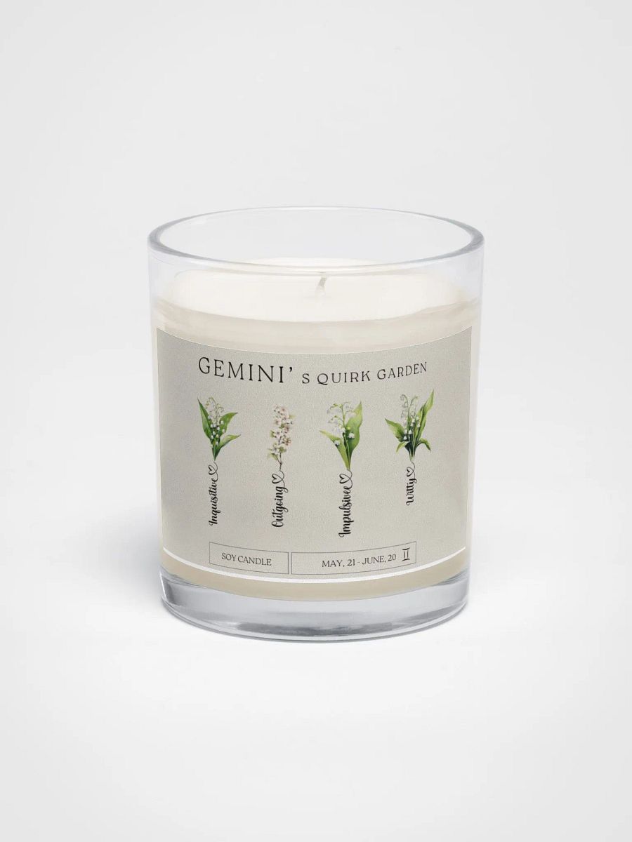 Month Flower Gemini Vegan Soy Wax Candle product image (2)