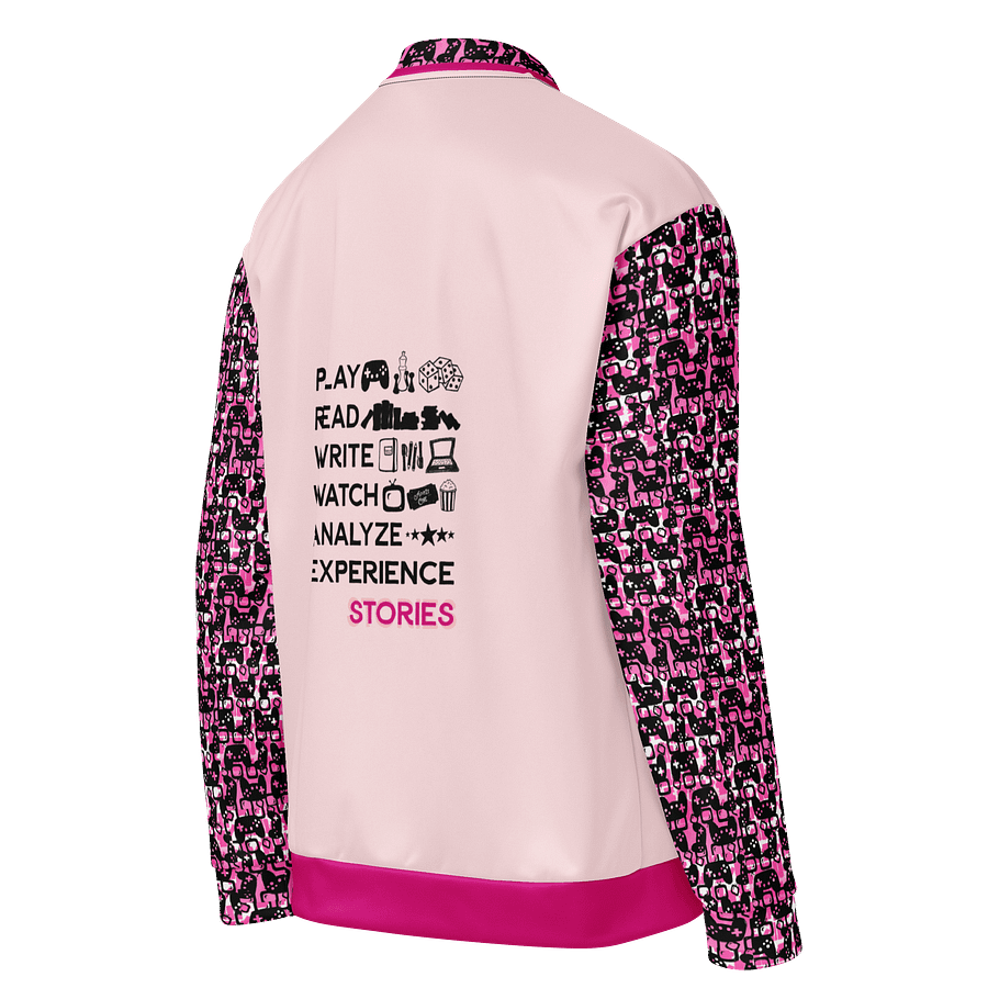 Experience Stories Unisex Bomber Jacket (Pink, Blush, and Black) product image (4)
