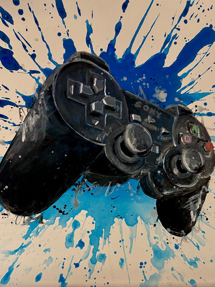 PS2 Controller Splatter Pop Art product image (1)