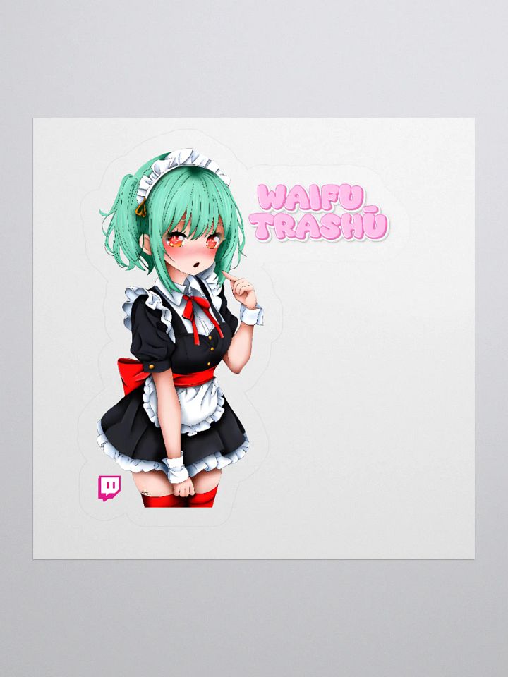 Blushing Maid Kiss Cut Stickers product image (3)