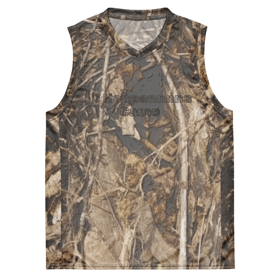 Recycled Unisex Basketball Jersey - Dead Split - It Happennnns Camo product image (2)