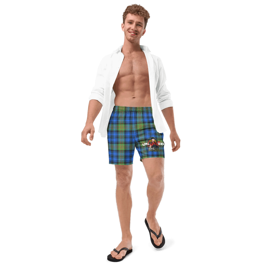 Unravelled Tartan Paradise Swim Trunks product image (11)