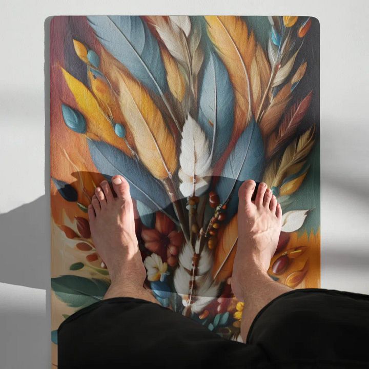Boho Feathers Yoga Mat product image (2)