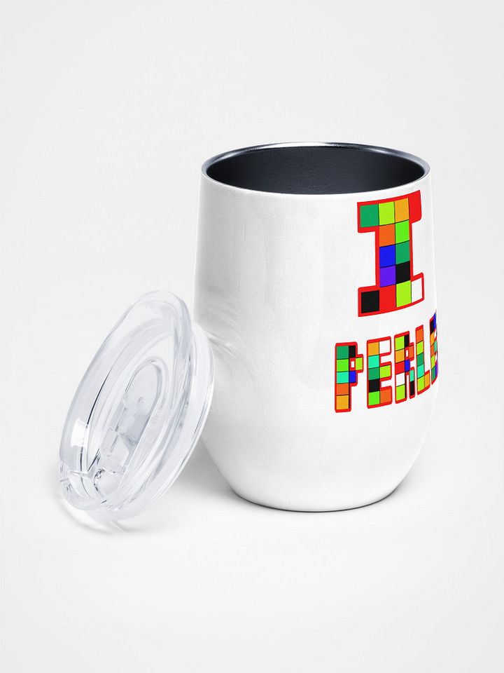 I Heart Perler Bead Wine Glass product image (2)