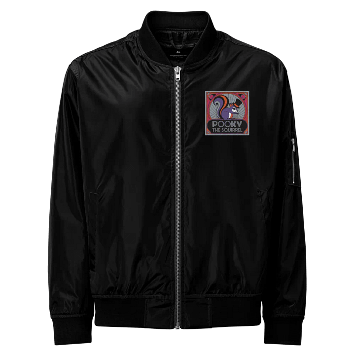 embroidered Pooky's Art Deco Squirrel Print Bomber product image (1)