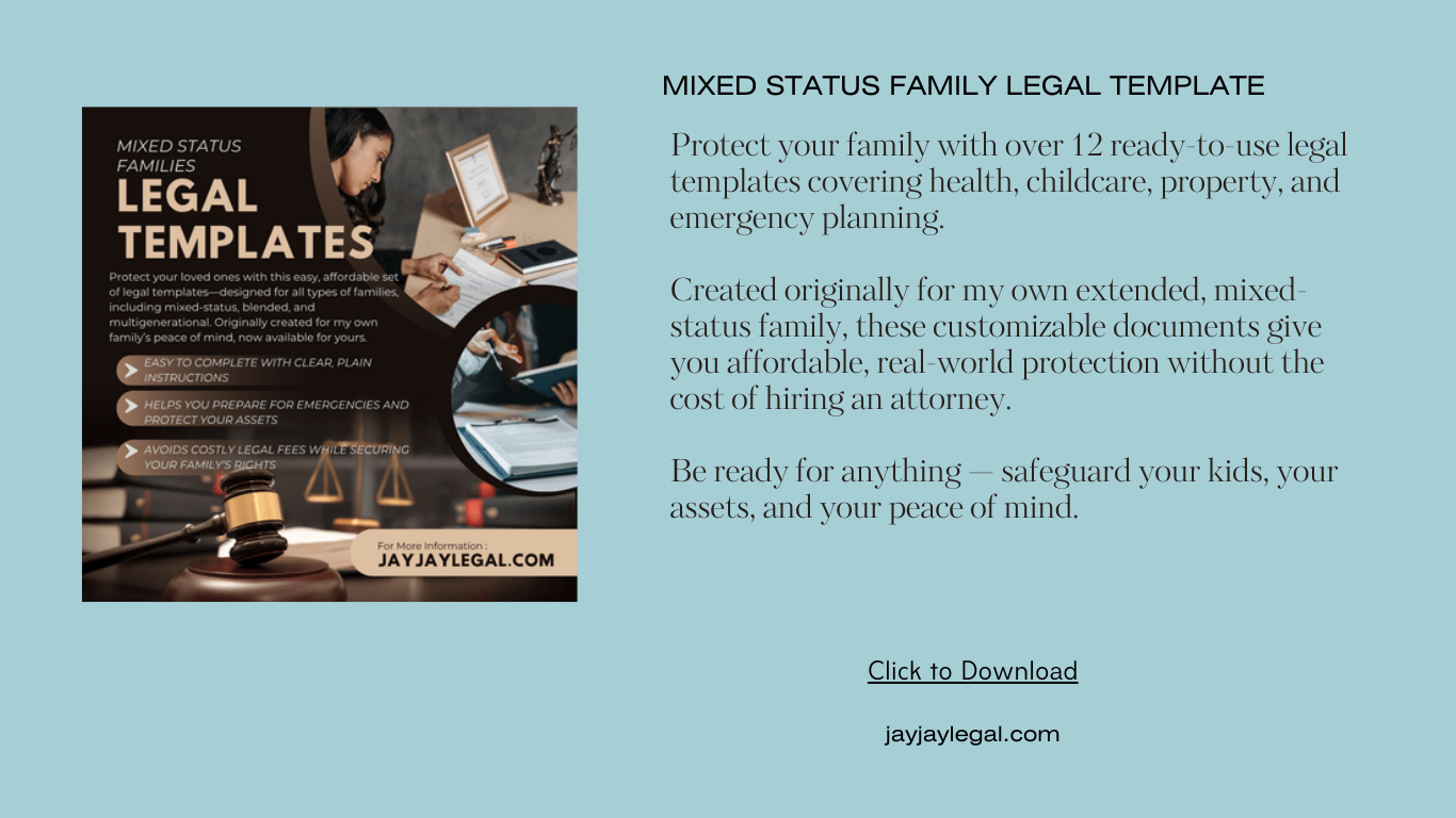 Legal Templates for Families with Mixed Immigration Status product image (1)