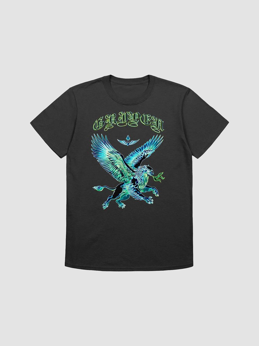 Gripen Flying Blue//Griffin/Gildian 64000 Unisex Softstyle T-Shirt by Gildan Printed on demand (DTFX) by DUBOW product image (1)