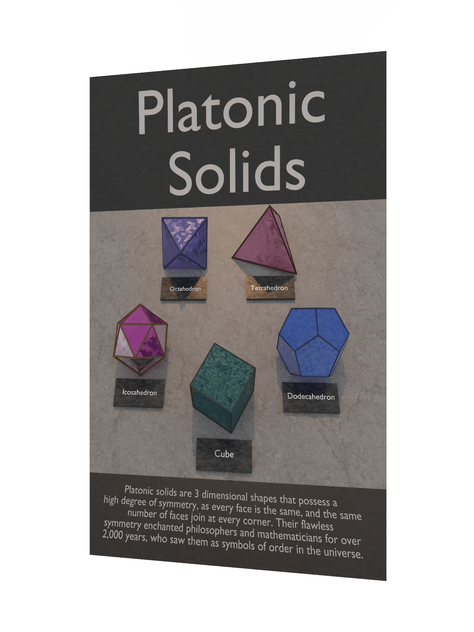 Platonic solids poster product image (6)