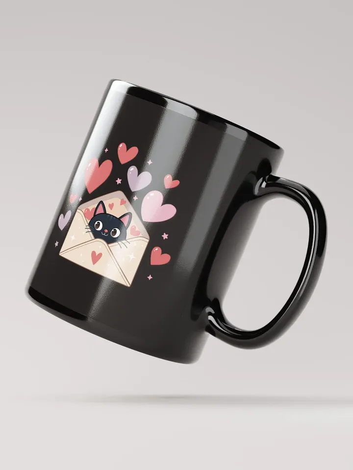 Feline Valentine Envelope - black mug product image (2)