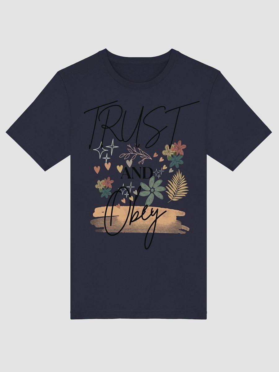 Boho Trust and Obey Christian T-Shirt – Soft Faith Tee with Neutral Aesthetic – Scripture-Inspired Shirt by KKacreations product image (10)