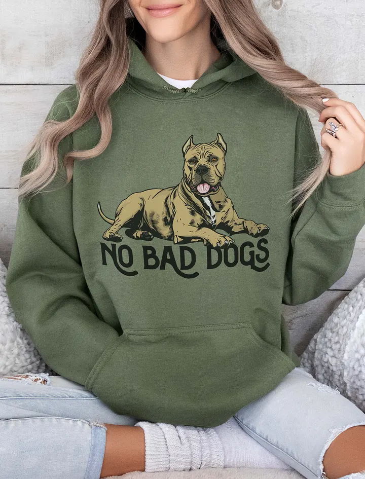 No Bad Dogs Hooded Sweatshirt of a Cane Corso(Fawn) | Funny Hoodie for Cane Corso Paw-rents product image (13)