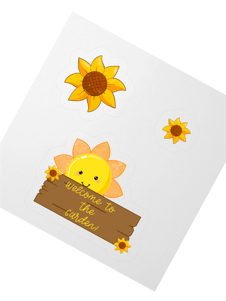 Cheerful Garden Welcome Sticker Set product image (4)