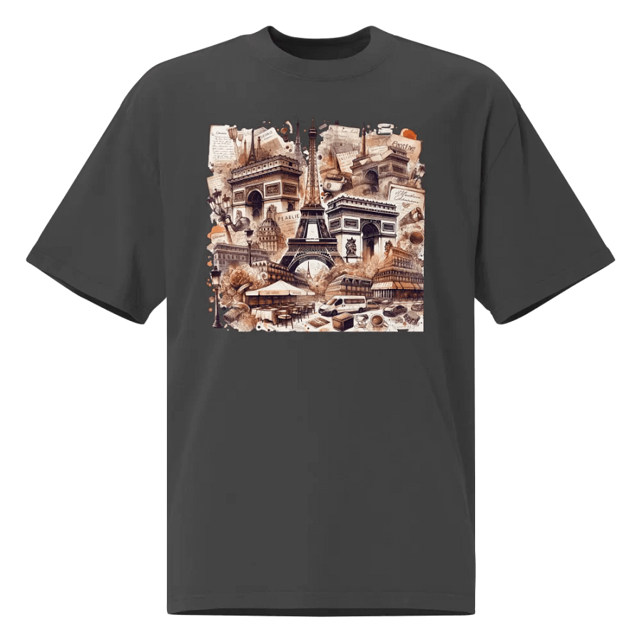 Parisian Nostalgia Oversized Tee product image (1)