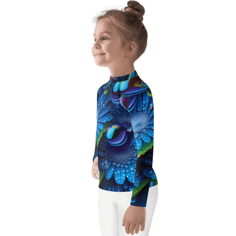 Kawaiikitten Exclusive Premium DewDrop Surfing Ocean Rash Guard Full Sleeved T-Shirt product image (11)