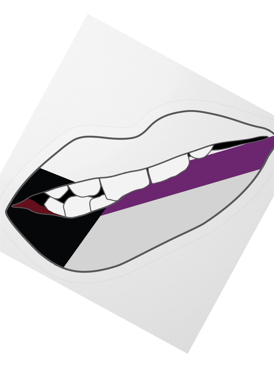 Demisexual Pride Flag Biting Lips Sticker product image (4)