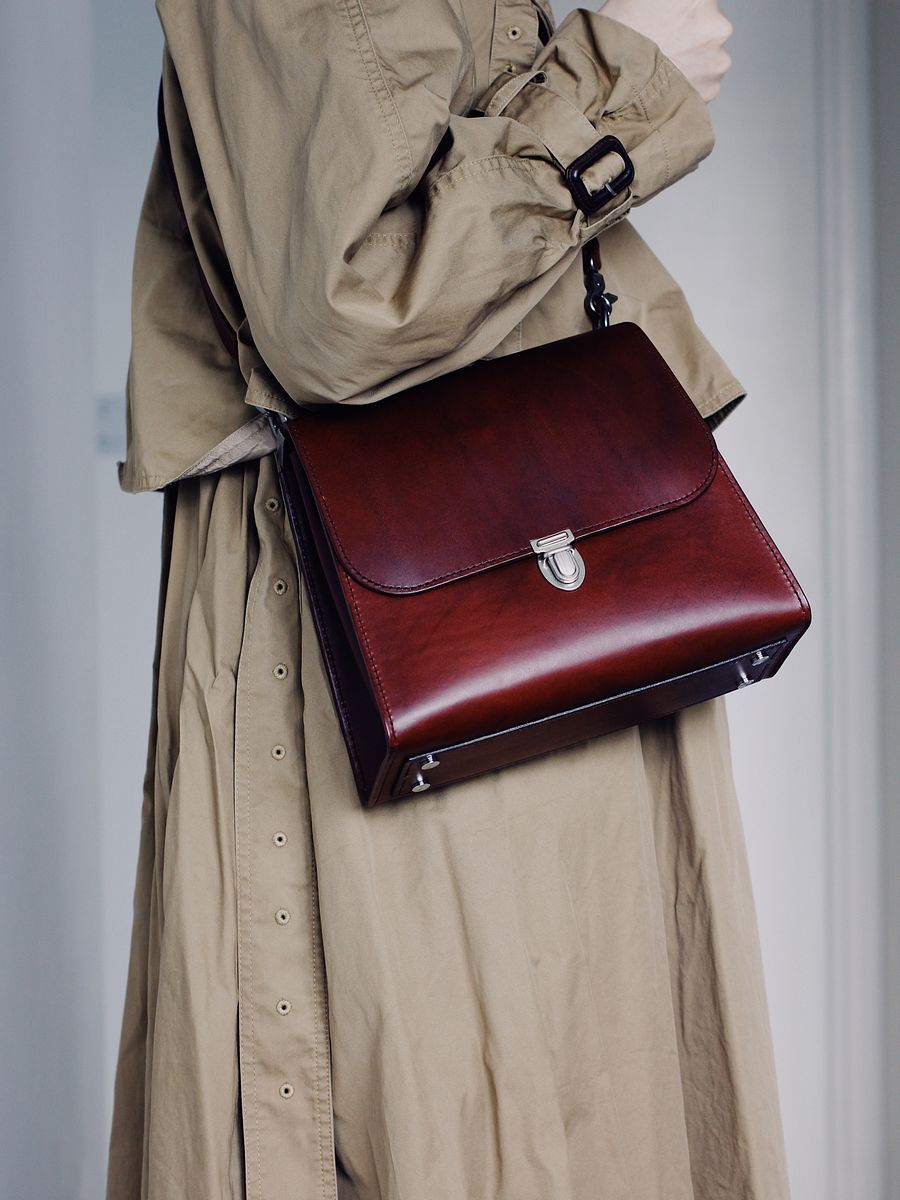 Maroon Leather Cross-body Bag - Medium product image (2)