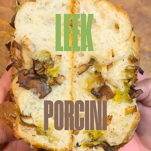 Leek & Porcini Mushroom Focaccia | #focaccia #leek #porcini #chef #local