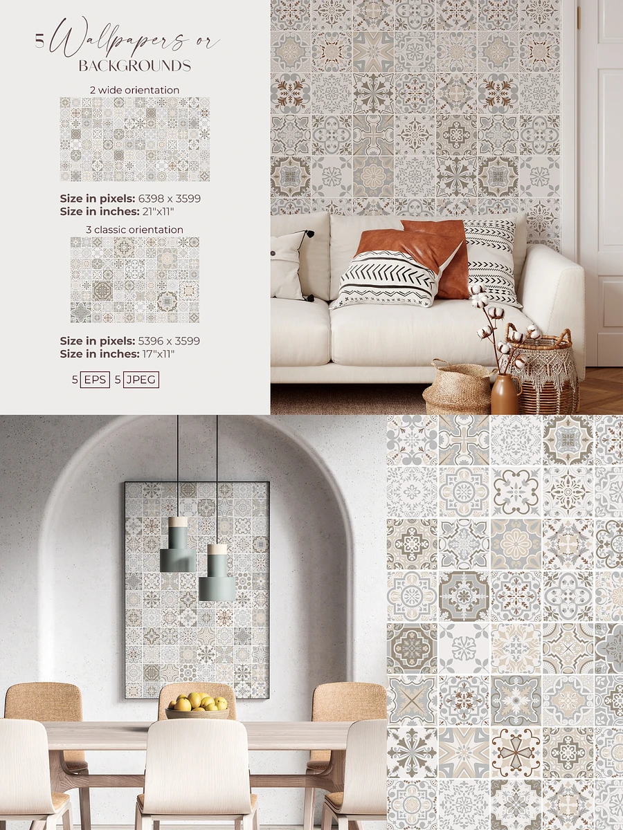 Spanish Charm - Mediterranean Vector Tiles Collection product image (9)