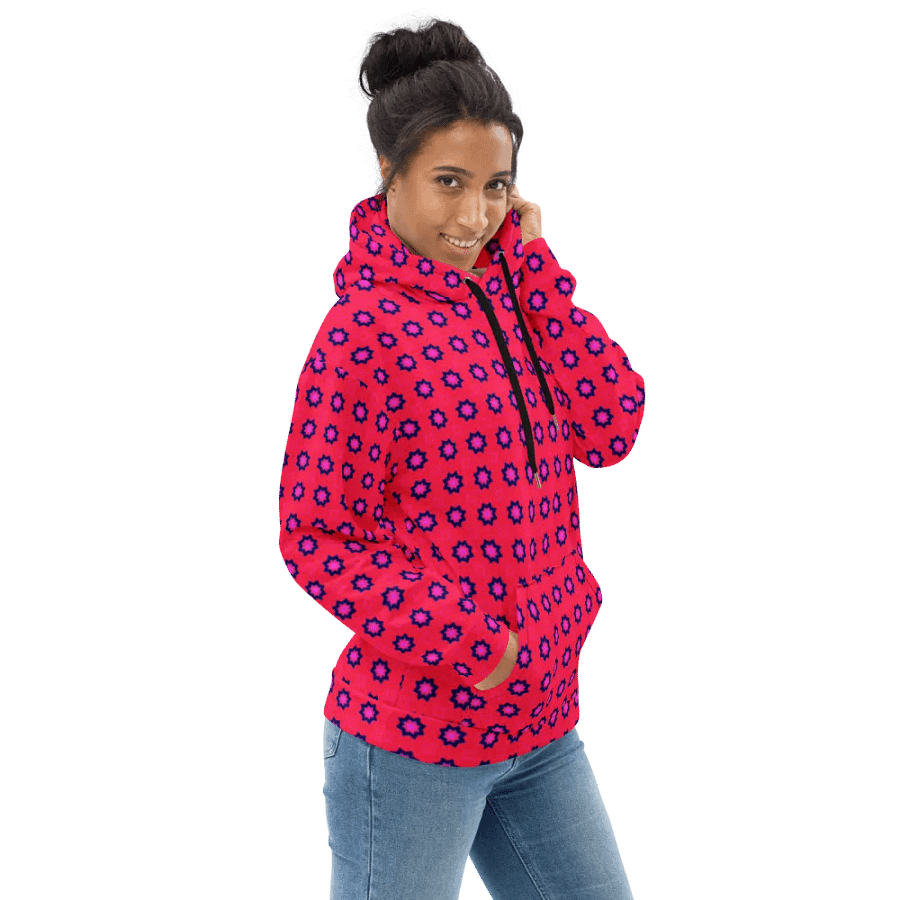 Abstract Red All Over Print Unisex Hoodie product image (5)