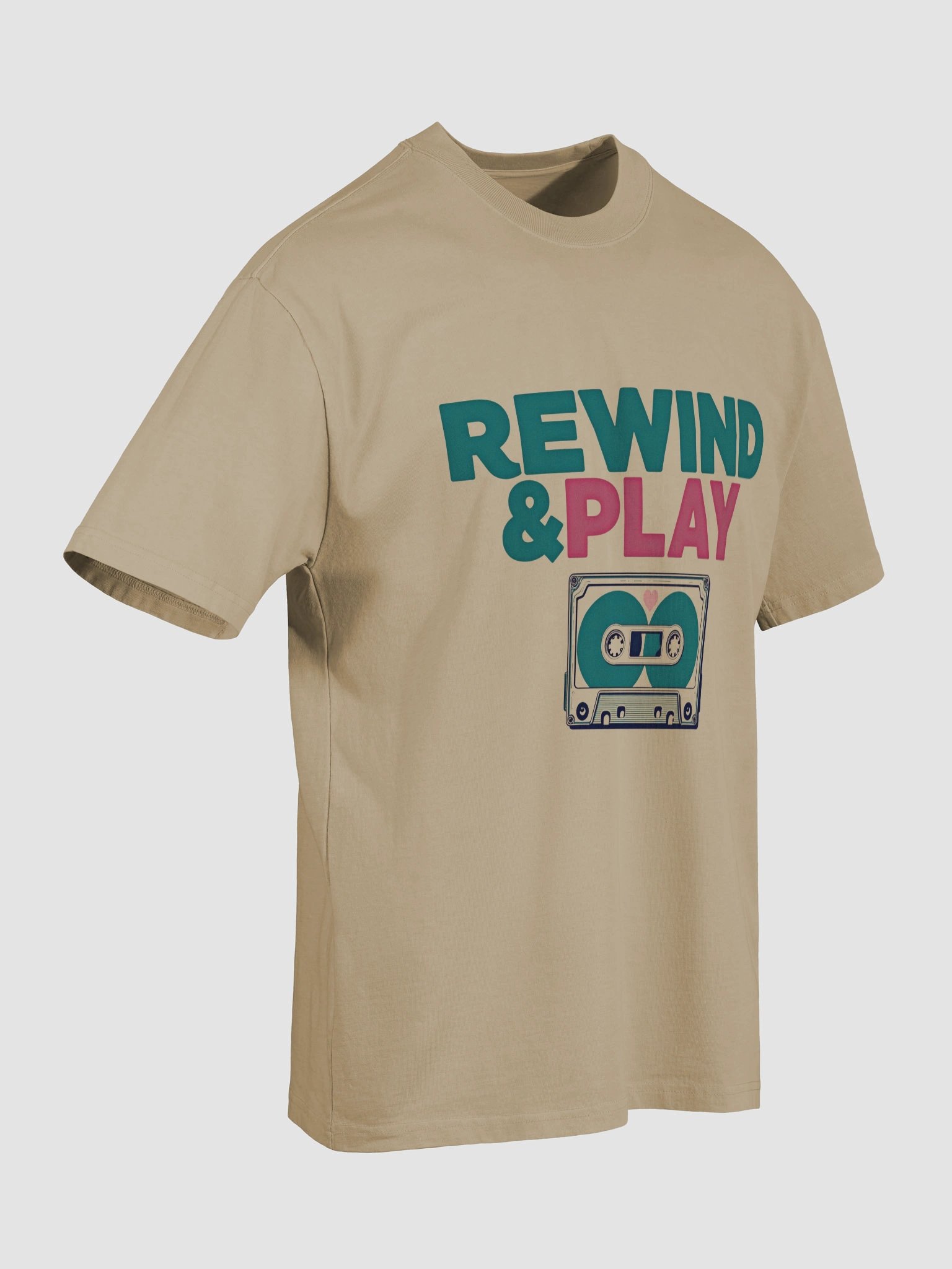 REWIND & PLAY Oversized Faded T-Shirt product image (8)