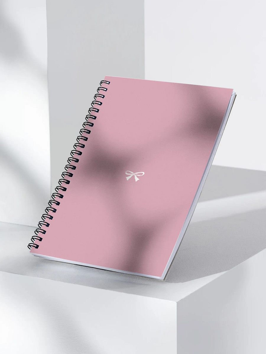 Light Summer Pink Bow Spiral Notebook product image (3)
