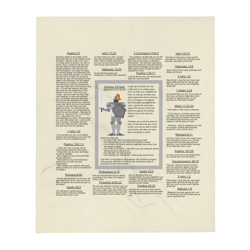 Armour Of God Beige Prayer Blanket product image (12)
