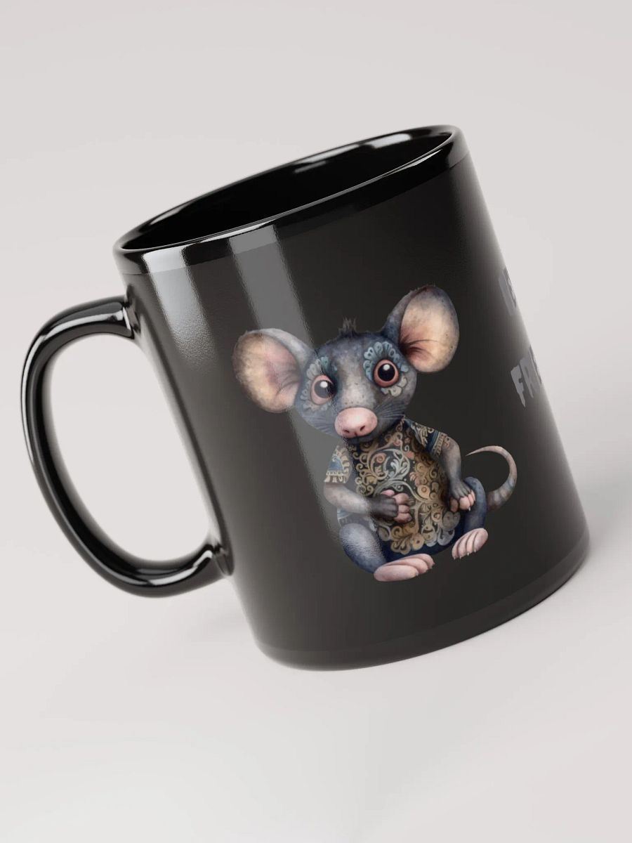 Cat and Mouse Best Friends Forever Mug in Black product image (3)