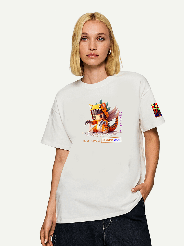 Limitless Gamer Girl T-Shirt - Retro Tech Streetwear for Geek Queens product image (2)
