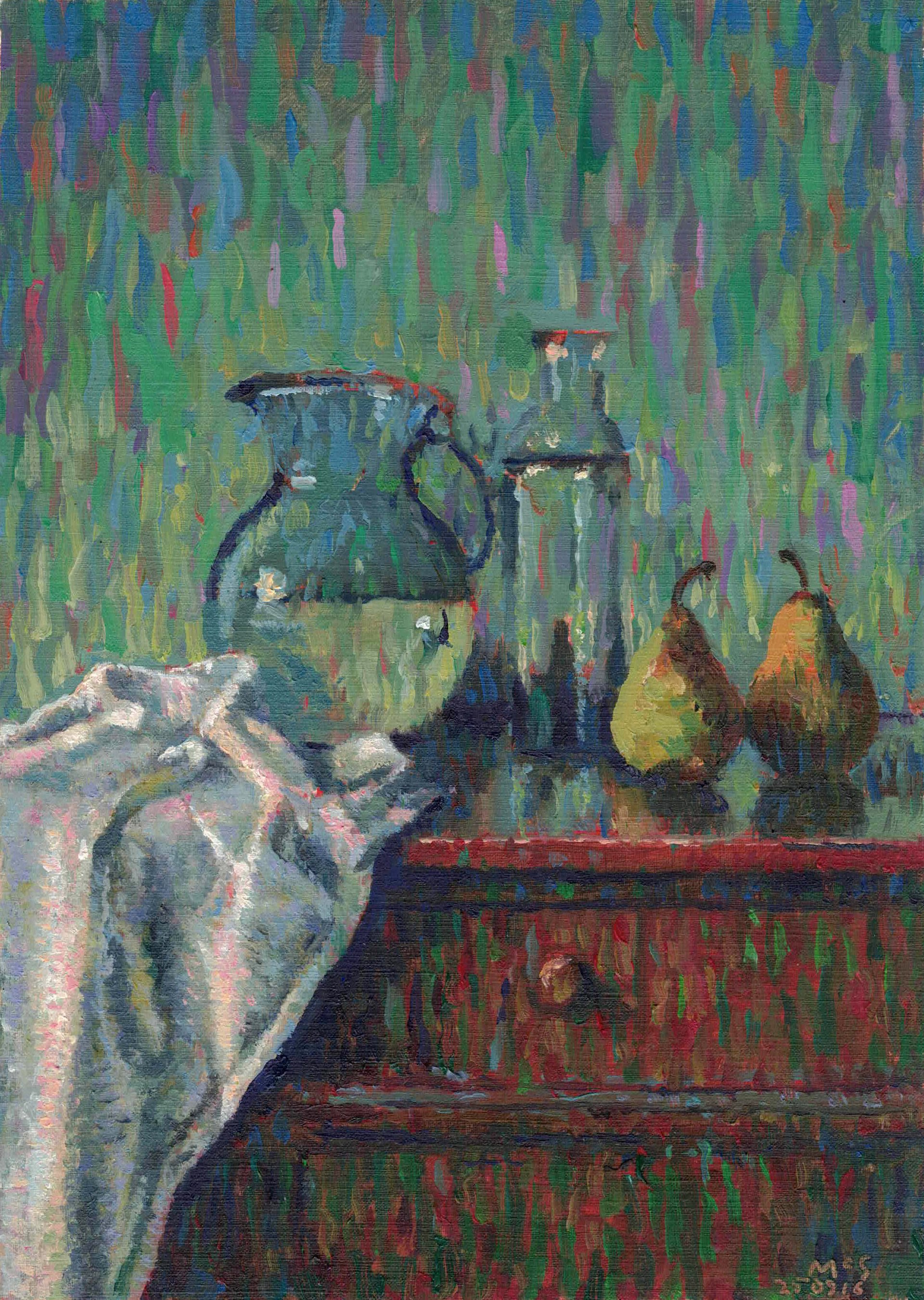 250916 Still Life with Pears Original Oils Study product image (1)